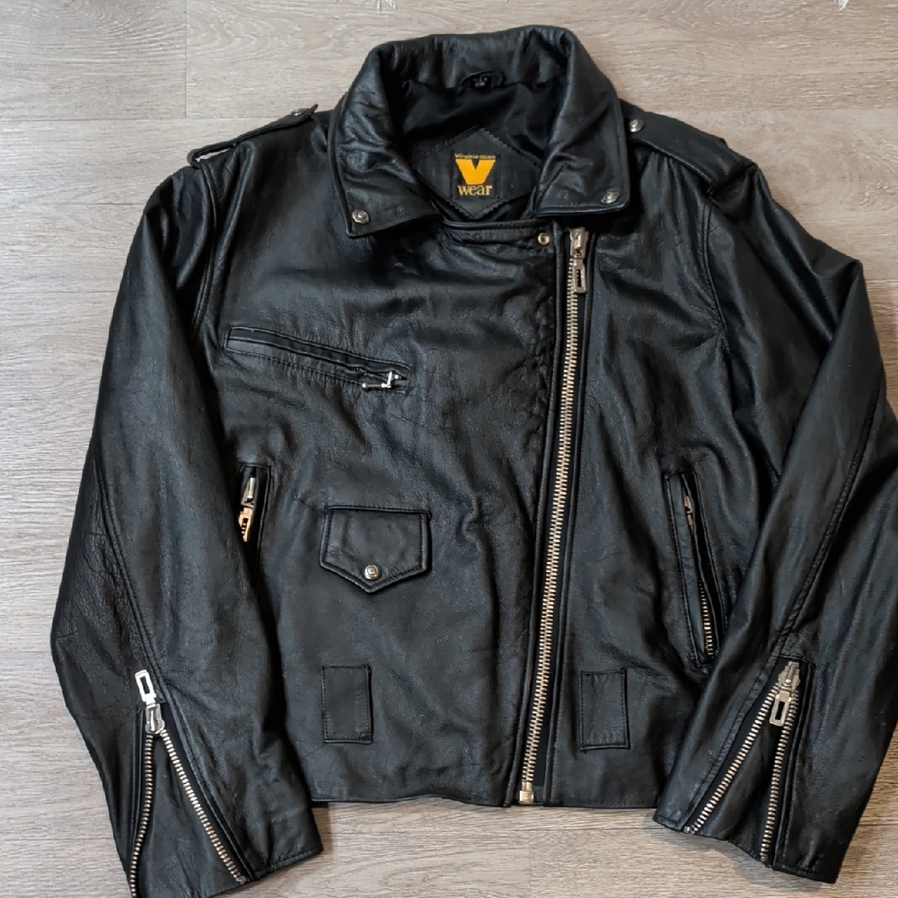 Black Leather Biker Jacket